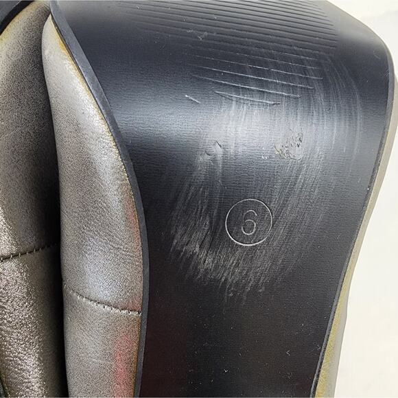 Marilyn Moda Grey Pumps Heels Gold Bow Work Party Cocktails Women's Gift Size 6 - Picture 9 of 10